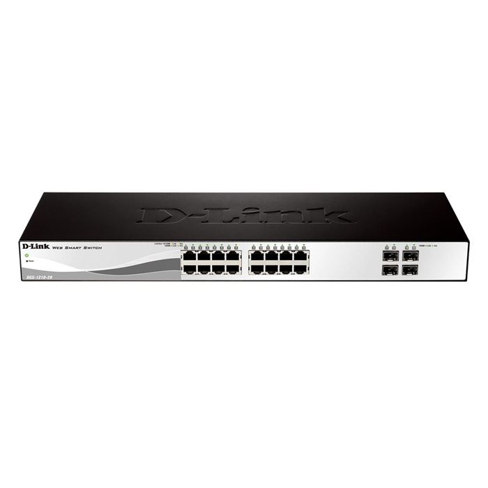 سوییچ 20 پورت و گیگابیتی دی-لینک مدل DGS-1210-20 با 16 پورت UTP و 4 پورت SFP - 2