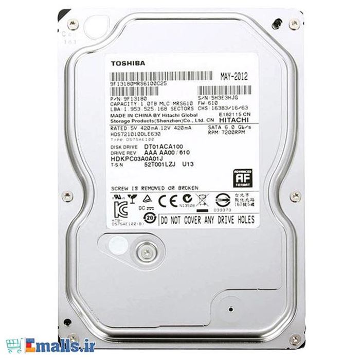 هارد دیسک توشیبا  1TB ساتا 3.5 اینچ - 5