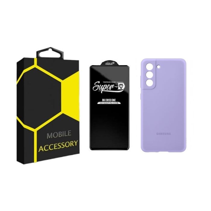 کاور مدل silicone مناسب برای گوشی موبایل سامسونگ Galaxy S21fe به همراه محافظ صفحه نمایش - 2