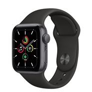 Apple Watch Series SE 2021 GPS 40mm Gray Aluminum Case With Black Sport Band