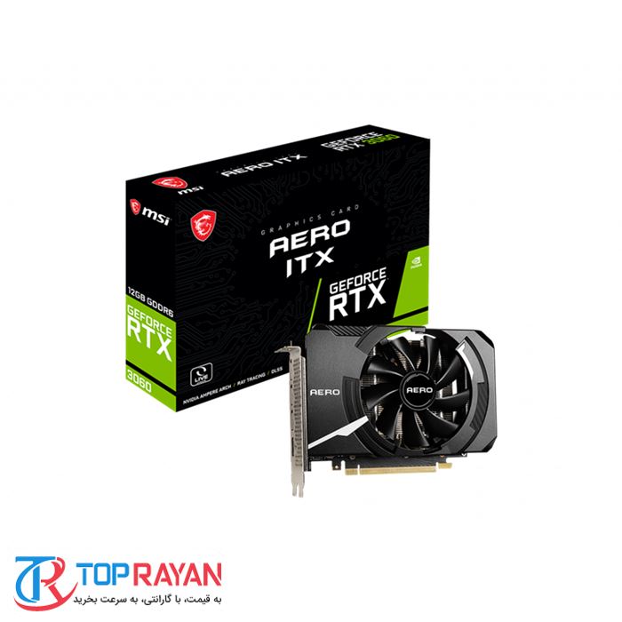 کارت گرافیک ام اس آی GeForce RTX 3060 AERO ITX 12G - 3