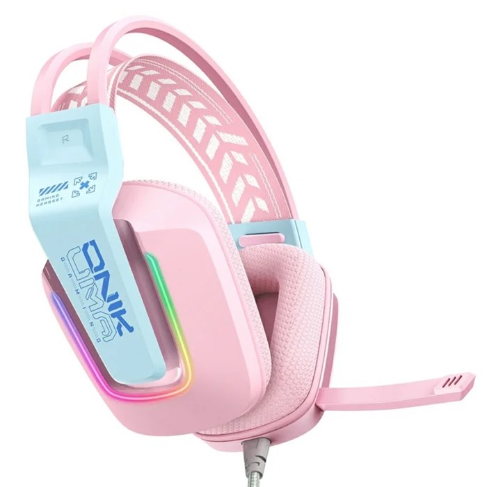 هدست گیمینگ باسیم اونیکوما مدل X13 Pink - 2