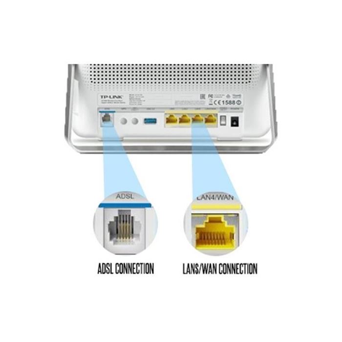 مودم روتر +ADSL2 گیگابیتی دوبانده بی‌ سیم AC1900 تی پی-لینک مدل Archer D9 - 7