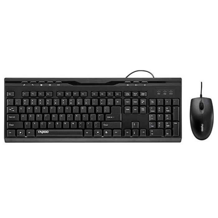 کیبورد و ماوس با سیم رپو مدل ایکس NX1710 - 8