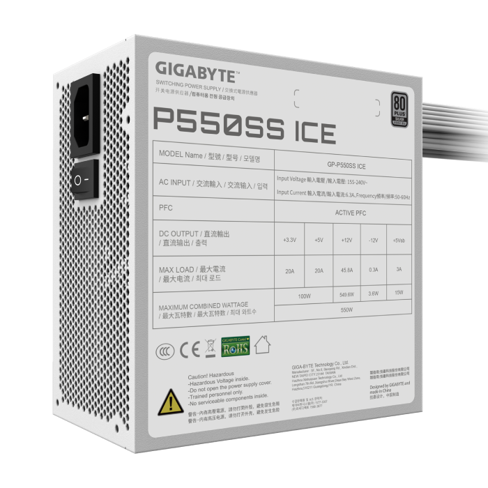 پاور 550 وات گیگابایت مدل P550SS ICE - 6