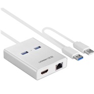 Ugreen 40255 USB3.0 to HDMI/USB3.0/Ethernet Adapter