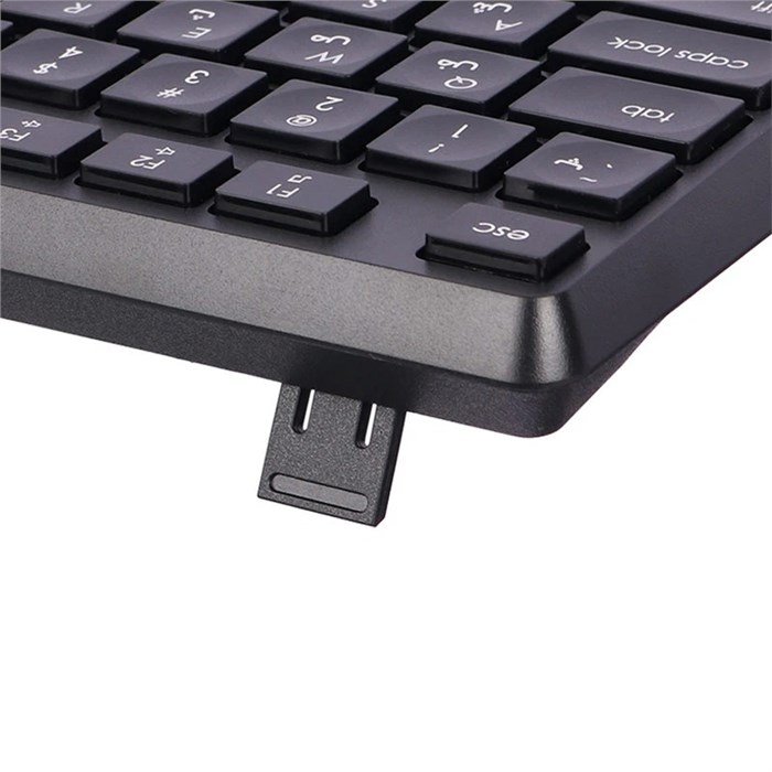 کیبورد و ماوس باسیم هترون مدل HKC215، سوییچ ممبران ، Full-Size - 5
