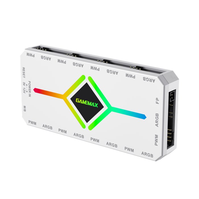کنترل نورپردازی و سرعت فن گیم مکس V4.0 ARGB HUB PWM WH - 3