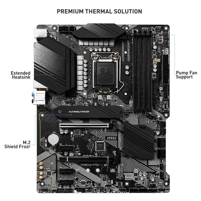 مادربرد ام اس آی مدل Z490-A PRO سوکت 1200 - 4