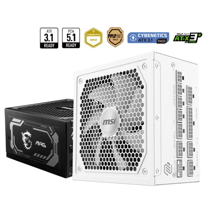 پاور 1000 وات ام اس آی MAG A1000GL PCIE5 Full Modular - 4