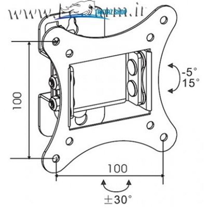پایه دیواری مانیتور ال سی دی آرم مدل LW-85 - 5