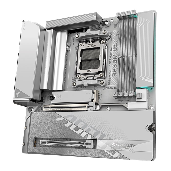 مادربرد گیگابایت مدل B850M AORUS STEALTH ICE AM5 - 3