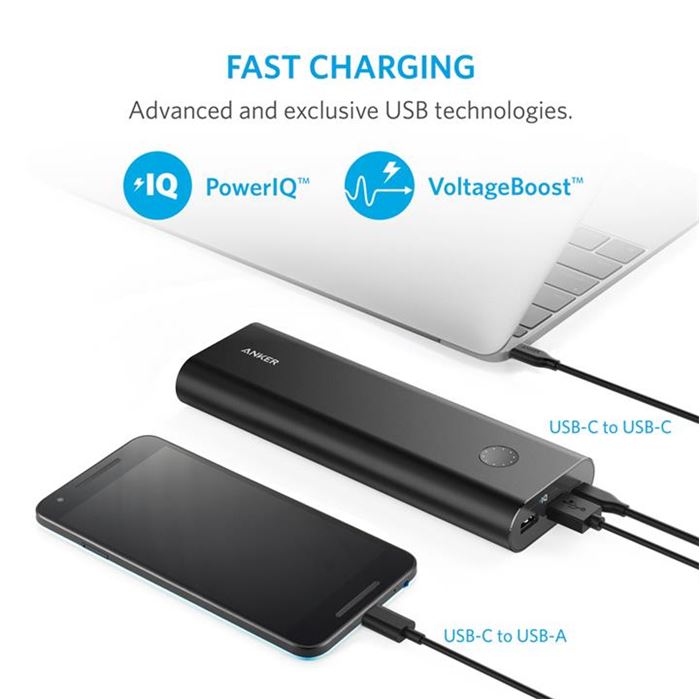 شارژر همراه انکر مدل A1371 PowerCore Plus با ظرفیت 20100 میلی آمپر ساعت به همراه کابل USB-C - 8