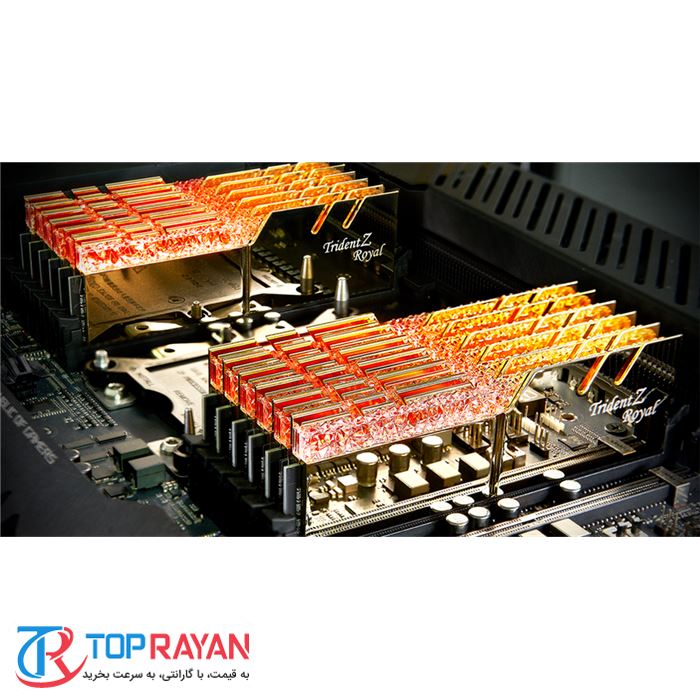 رم کامپیوتر RAM جی اسکیل دو کاناله مدل Trident Z Royal RG DDR4 4266MHz CL17 Dual ظرفیت 32 گیگابایت - 3