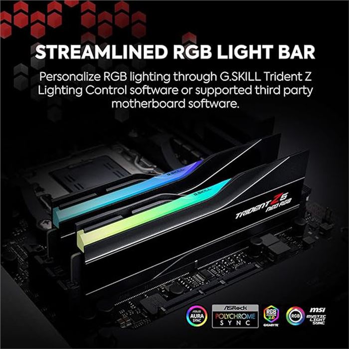 رم دسکتاپ جی اسکیل مخصوص AMD مدل TRIDENT Z NEO RGB ظرفیت 32 گیگابایت و فرکانس 6000 مگاهرتز - 4