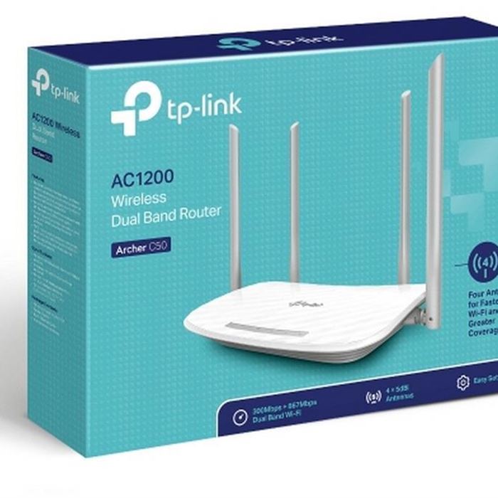 روتر وایرلس چهار پورت دو باند تی پی لینک AC1200 Archer C50 - 4