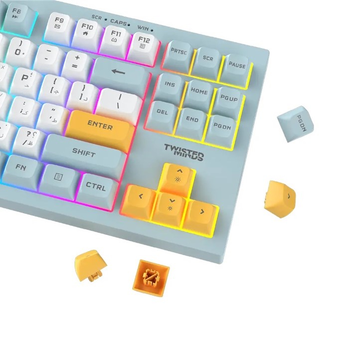 کیبورد گیمینگ تویستد مایندز مدل Spectrum TM-MK75-W RGB - 4