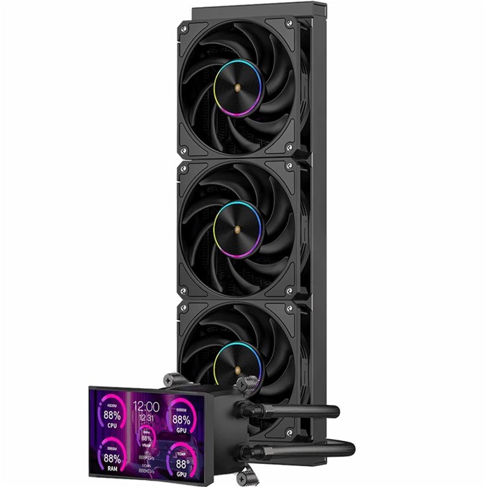 خنک کننده مایع اوست مشکی مدل AWEST GT-AV360L ICE VEIN Black - 3