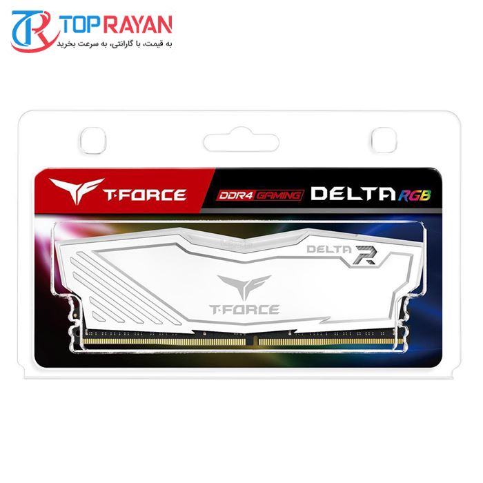 رم دسکتاپ DDR4 تک کاناله 3200 مگاهرتز CL16 تیم گروپ مدل T-Force Delta RGB ظرفیت 16 گیگابایت - 6
