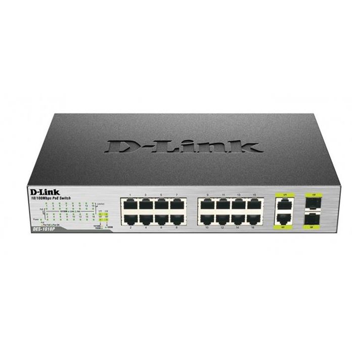 سوییچ 18پورت غیرمدیریتی دسکتاپ دی-لینک مدل DES-1018P - 2