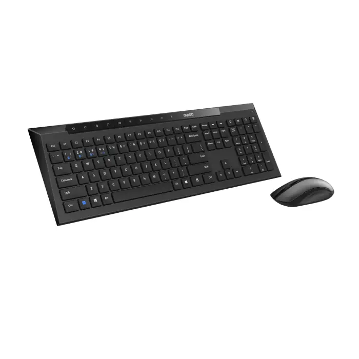 کیبورد و ماوس بی سیم رپو مدل 8210M Black با حروف فارسی - 2