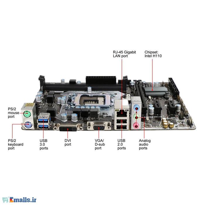 MSI H110M PRO-VD PLUS LGA 1151 Motherboard - 8