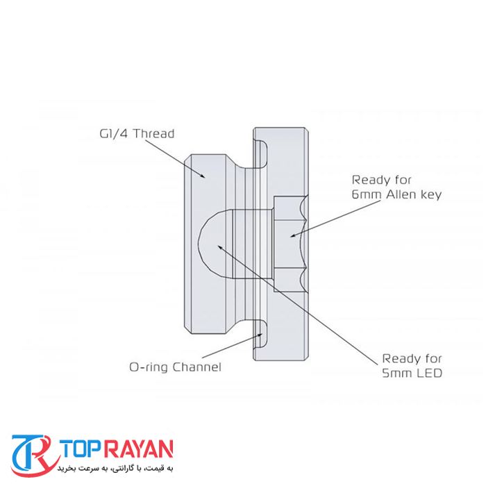ای کی دبلیو بی مدلEK-PLUG G۱/۴ Plexi LED ۵mm - 2