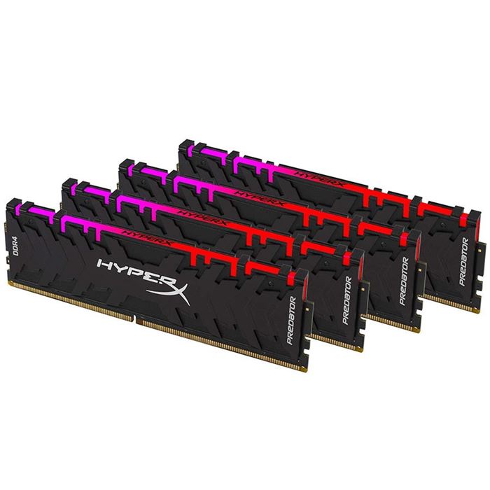 رم کامپیوتر ۴کاناله کینگستون مدل HyperX Predator RGB با حافظه ۳۲ گیگابایت و فرکانس ۳۶۰۰ مگاهرتز