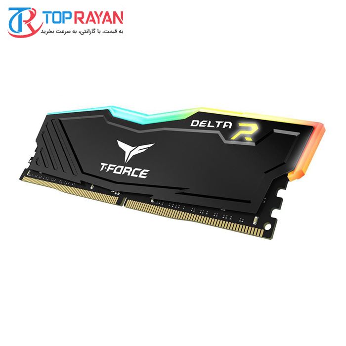 رم دسکتاپ DDR4 تک کاناله 3200 مگاهرتز CL16 تیم گروپ مدل T-Force Delta RGB ظرفیت 16 گیگابایت - 3