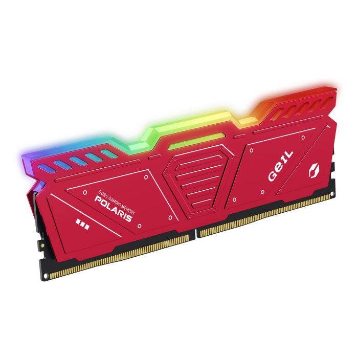 رم کامپیوتر DDR5 دو کاناله 5600 مگاهرتز CL38 گیل Polaris RGB (Red) ظرفیت 32 گیگابایت - 5