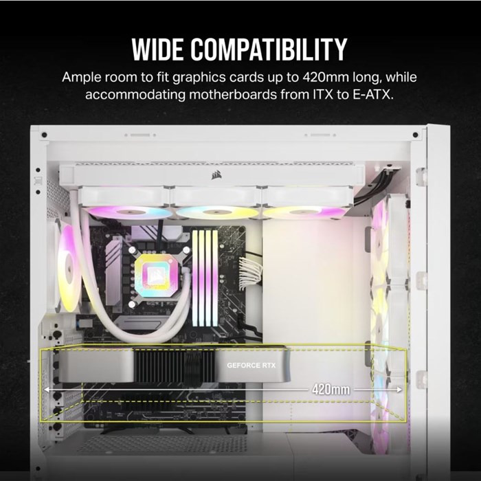 کیس کورسیر سفید 5000D CORE AIRFLOW - 8