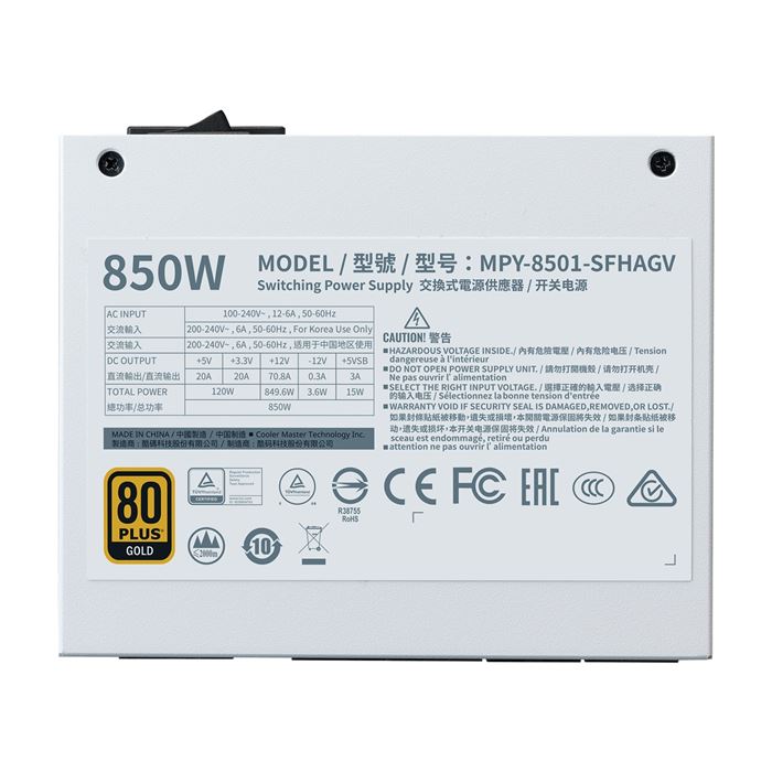 پاور کولر مستر V SFX Gold 850W White - 5