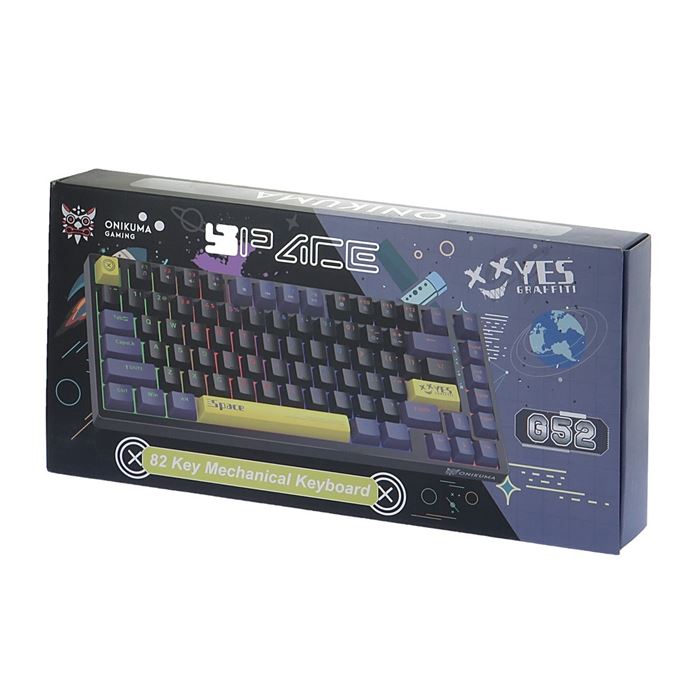 کیبورد گیمینگ اونیکوما مدل G52، مکانیکال سوییچ قهوه ای، Tenkeyless، نورپردازی RGB - 10
