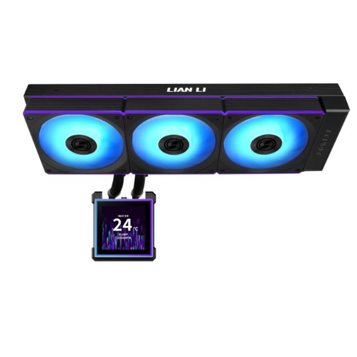 کولر پردازنده مایع لیان لی مشکی مدل Hydroshift II LCD-S 360TL AIO - 2