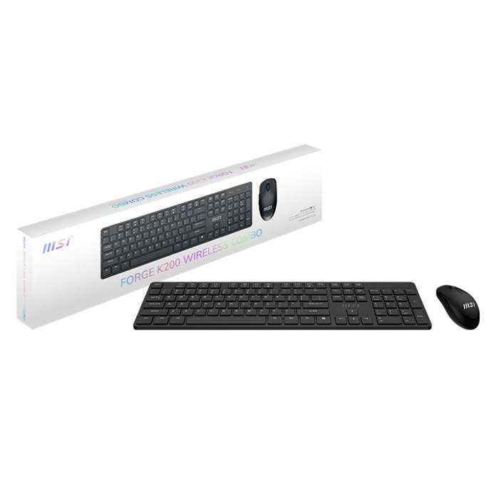 کیبورد و موس بی سیم اداری ام اس آی FORGE K200 COMBO - 5