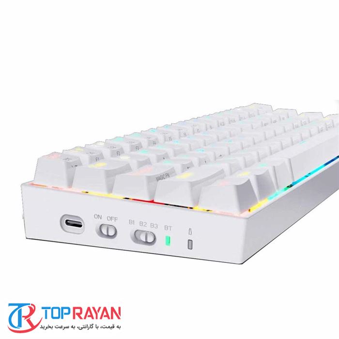 کیبورد مخصوص بازی ردراگون رنگ سفید مدل Draconic K530 Pro - 2