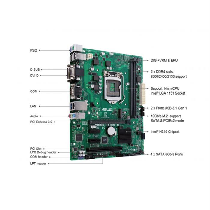 مادربرد ایسوس PRIME H310M-C - 7