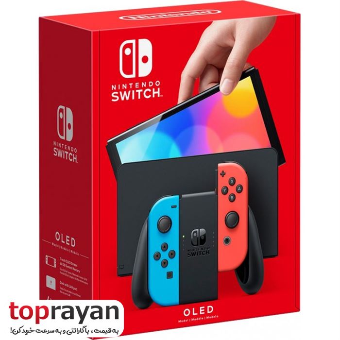 کنسول بازی نینتندو مدل Switch OLED with Neon Blue and Neon Red Joy-Con - 2