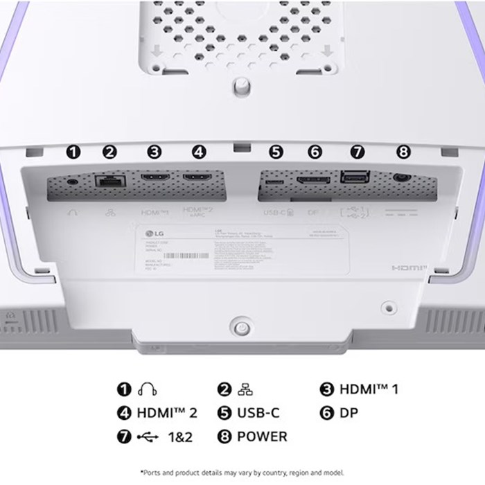 مانیتور 32 اینچ گیمینگ ال جی مدل UltraGear 32G810SA-W White (144 هرتز) - 3