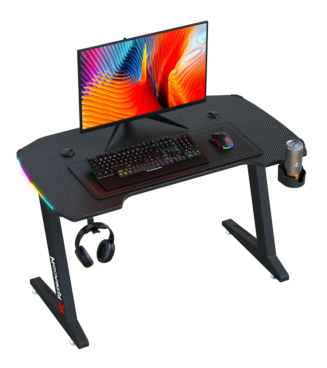 میز کامپیوتر گیمینگ ردراگون مدل GD-3111BK 140cm RGB - 8