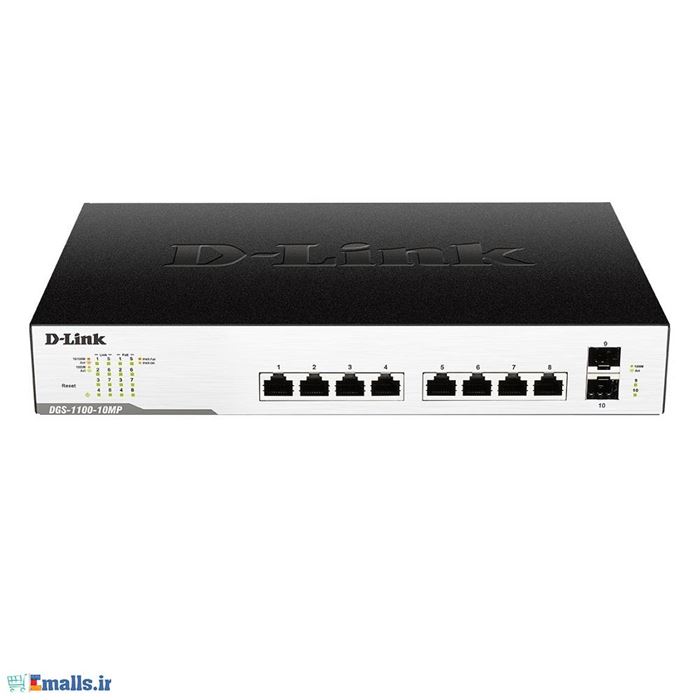 سوئیچ 10 پورت و مدیریتی دی لینک دی جی اس 1100 10 ام پی - 5