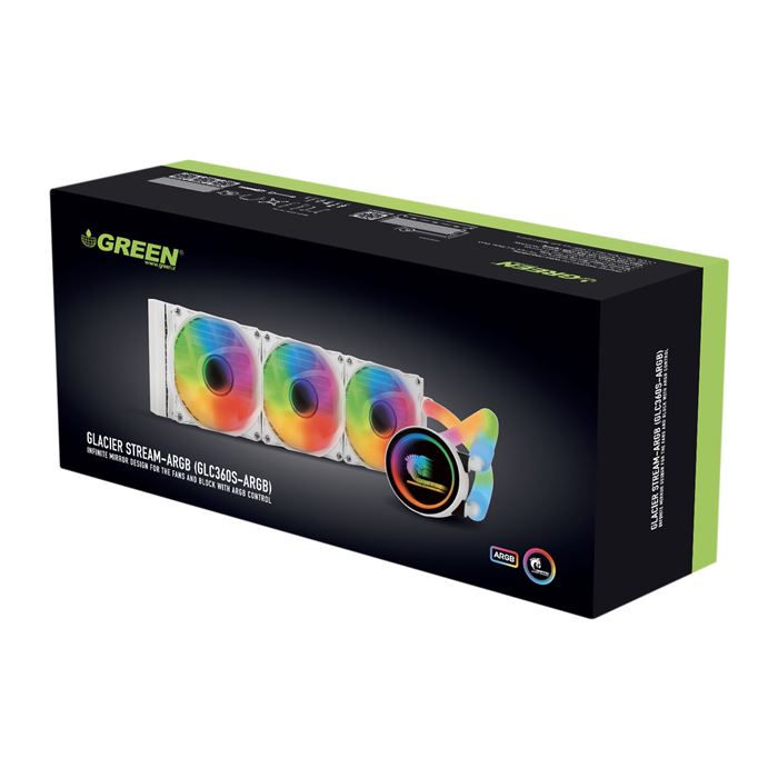 سیستم خنک کننده آبی گرین مدل GLACIER 360 STREAM-ARGB - 6