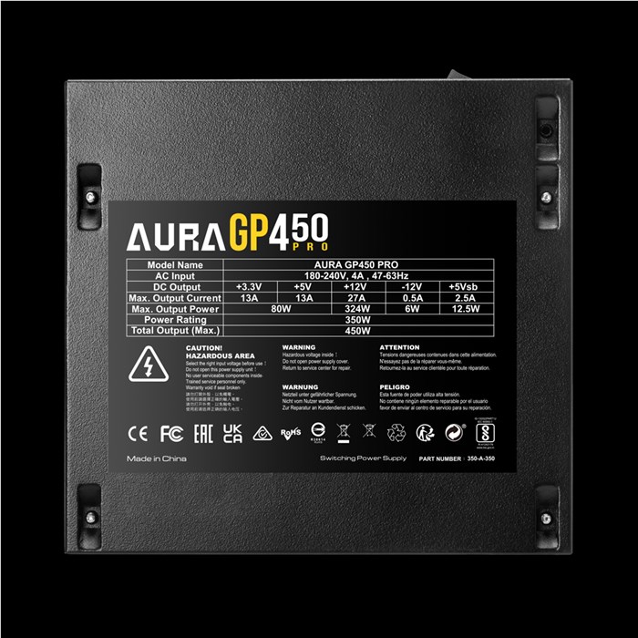منبع تغذیه گیمدیاس مدل AURA GP450 PRO - 7
