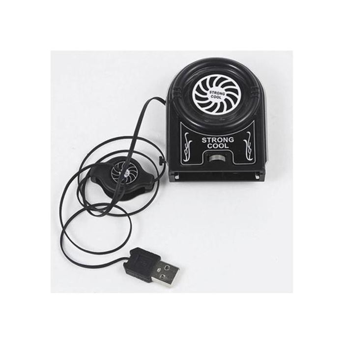 Bluelans Mini Vacuum LED USB Cooler Air Extracting Cooling Pad Fan for Notebook Laptop - 2