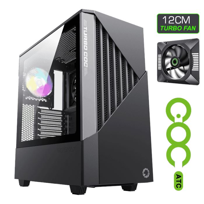 کیس گیمینگ گیم مکس GAMEMAX Contac COC BG رنگ مشکی خاکستری