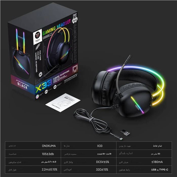هدست گیمینگ اونیکوما مدل x33 - 6