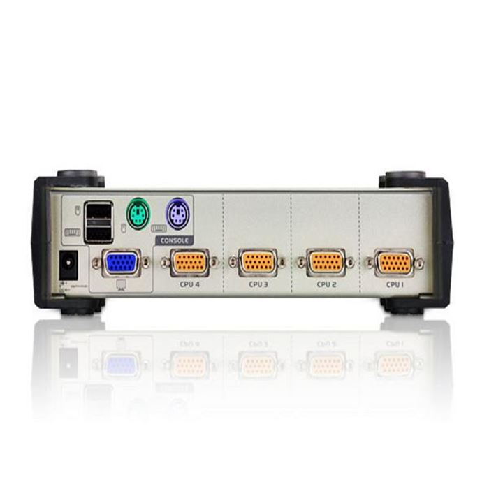 کی وی ام سوئیچ 4 پورت PS/2-USB VGA آتن CS84U - 5