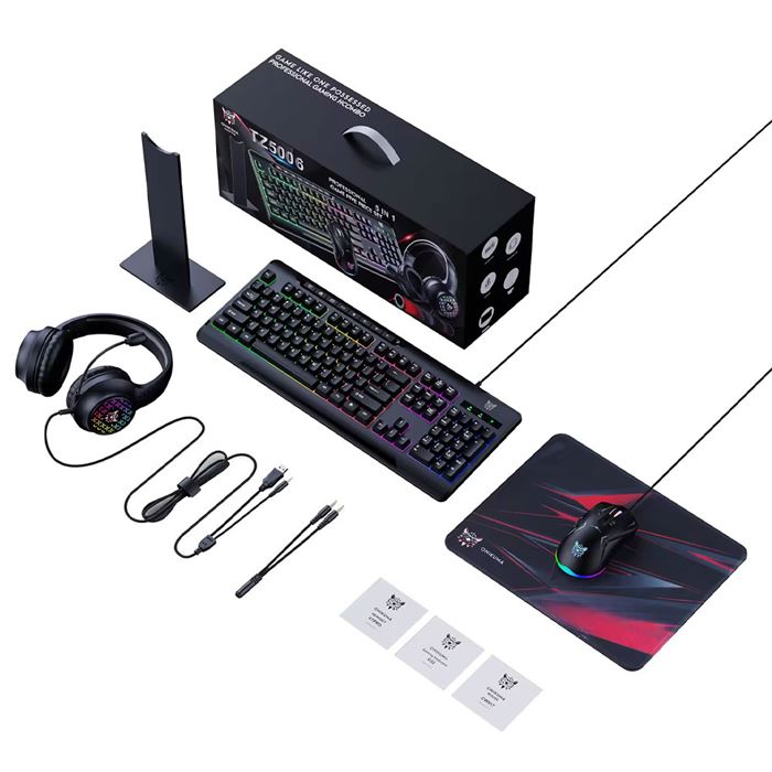 ست گیمینگ اونیکوما مدل TZ5006، سوییچ ممبران، Full-Size، نورپردازی LED RGB - 11