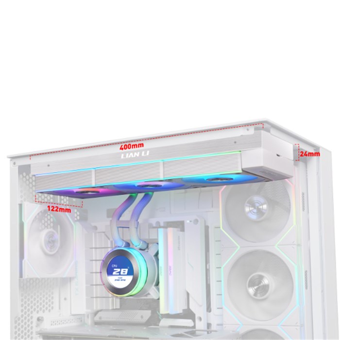 کولر پردازنده مایع لیان لی سفید مدل Hydroshift II LCD-C 360CL AIO — 4