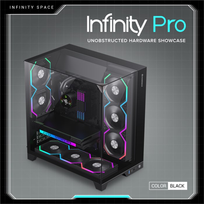 کیس گیمینگ گیم مکس مدل GAMEMAX CASE INFINITY PRO BLACK - 6